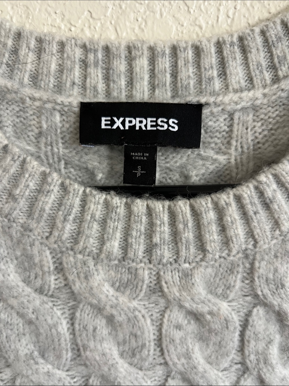 Express Cable-Knit Crewneck Sweater - Picture 2 of 4